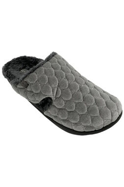 Revitalign Orthotic Women's Velvet Memory Foam Slippers Karla Grey - Medium